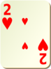 Simple Two Of Hearts Clip Art